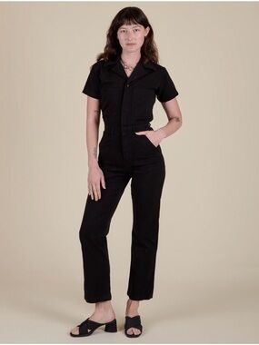 Big Bud Press Black Short-Sleeve Utility Jumpsuit